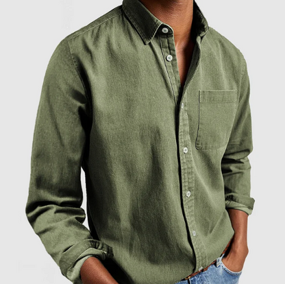 Evander - Herren Freizeit-Jeanshemd, Sanfte Baumwollmischung