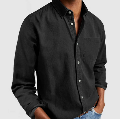 Evander - Herren Freizeit-Jeanshemd, Sanfte Baumwollmischung