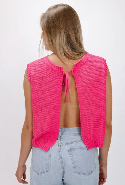 Irene – Stricktop Offener Rücken