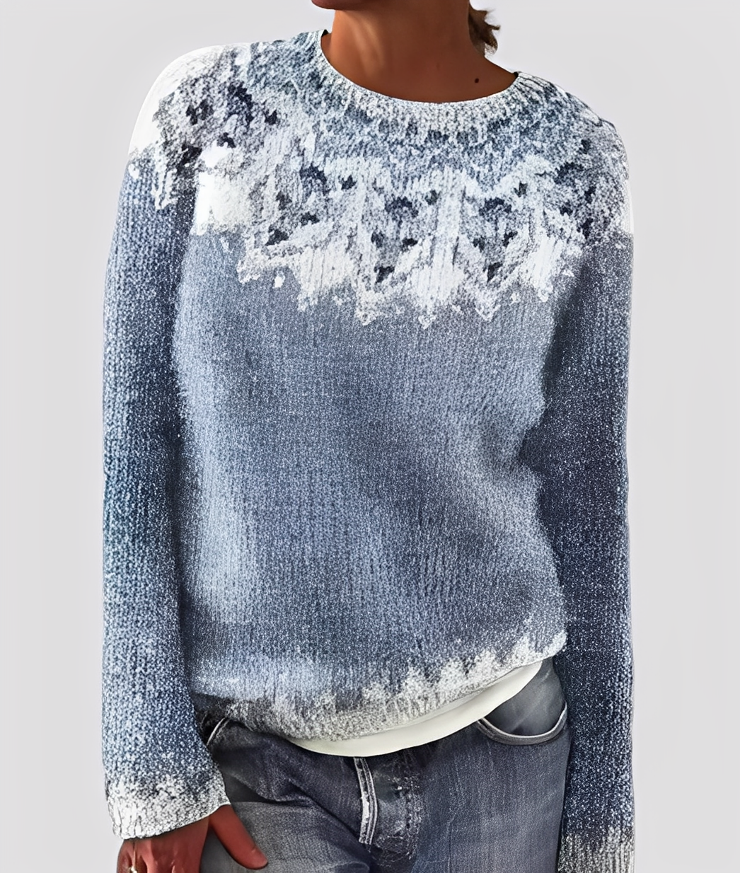 Christal - Stilvoller, locker geschnittener Wollpullover für Damen