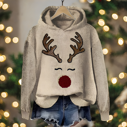 Liza - Stilvoller bedruckter Weihnachts-Hoodie für Damen