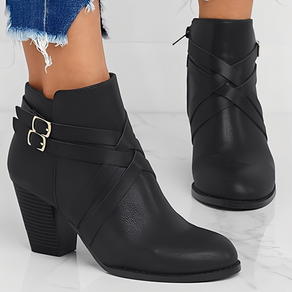 Sharon - Elegante kurze Stiefel mit hohen Absätzen für Damen