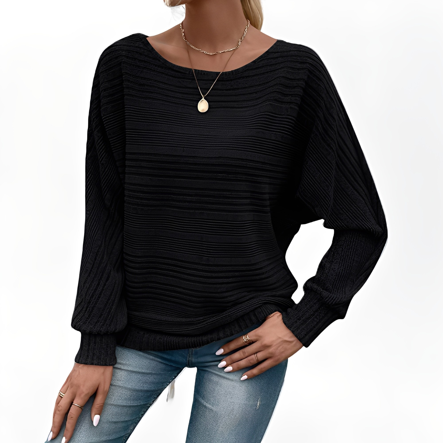 Eleanore - Lässiger, locker geschnittener Streifenpullover für Damen