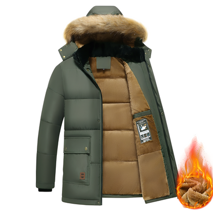 Crispian - Warme Parka-Jacke mit abnehmbarer Kapuze für Herren