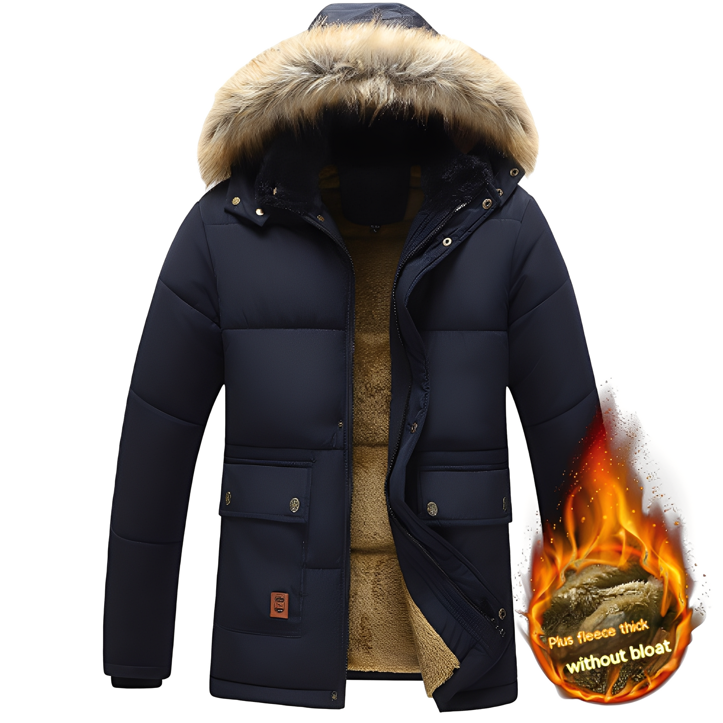 Crispian - Warme Parka-Jacke mit abnehmbarer Kapuze für Herren