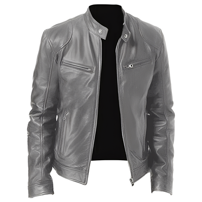 Jaron - Lässige PU-Lederjacke für Herren