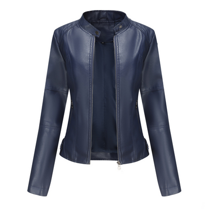 Martha - Stilvolle, schmal geschnittene Lederjacke für Damen