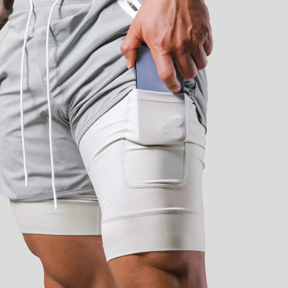 Keir - Herren-Trainingshose mit eingebauten Kompressionsshorts