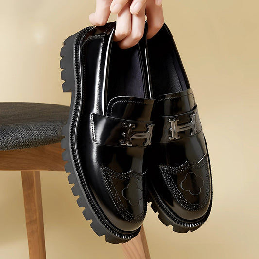Marc – Bordeauxrote Lederschuhe mit dicker Sohle
