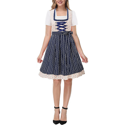Haven - Damen Elegante Blau Oktoberfest Dirndl Kleid