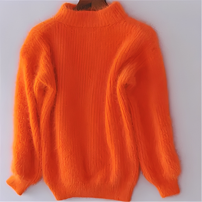 Maude - Trendiger Damenpullover mit hohem, kuscheligem Kragen