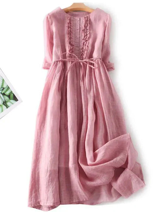Odarike - Leichtes Kleid aus natürlichen Fasern für Damen