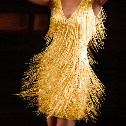 Ruby – 20er Flapper Kleid mit Fransen
