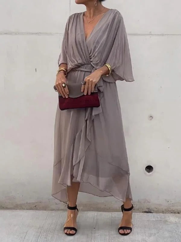 Amara – Bedrucktes, ärmelloses Maxikleid