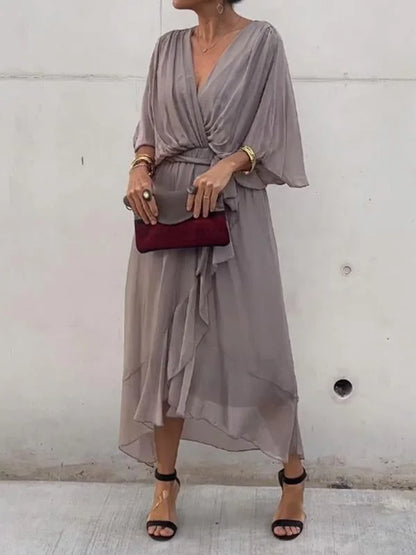 Amara – Bedrucktes, ärmelloses Maxikleid
