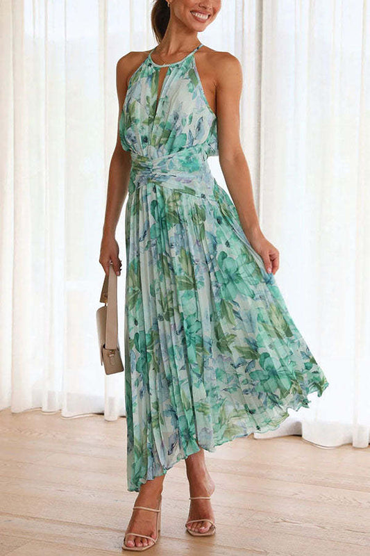 Jinora - Vielfältiges knielanges Kleid mit Blumenmuster