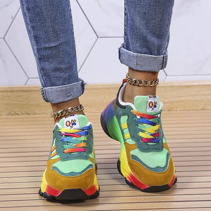Jolie - Bunte Sneakers mit dicker Sohle für Damen