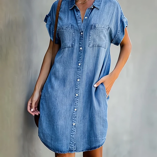 Delight – Lässiges Jeanskleid mit Knopfleiste