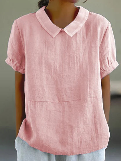 Amalie - Locker Geschnittene Bluse mit Kragen