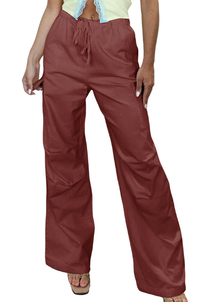 Lira- Weite Cargohose, Roter Kordelzug