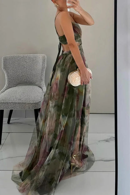 Brienne - Elegantes Damen-Maxikleid, Mehrlagig