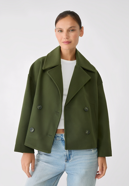Claire – Modische Kurze Zweireihige Jacke