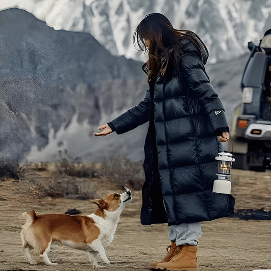 Mildred - Lässige lange Daunenjacke für Damen