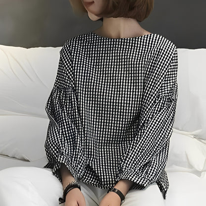 Tahlia - Lässiges Karohemd mit asymmetrischem Design für Damen