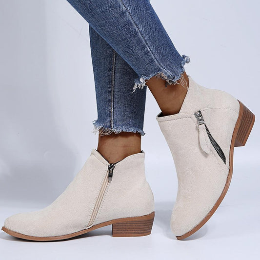Elizabeth - Stilvolle Lederstiefel aus Wildleder für Damen
