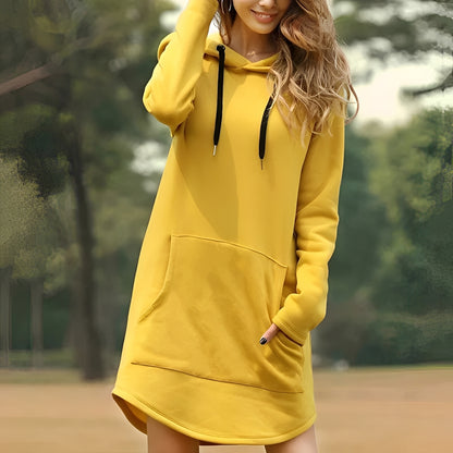 Lorraine - Lässiges langes Kapuzenkleid für Damen