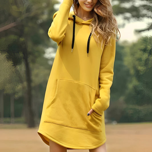 Lorraine - Lässiges langes Kapuzenkleid für Damen
