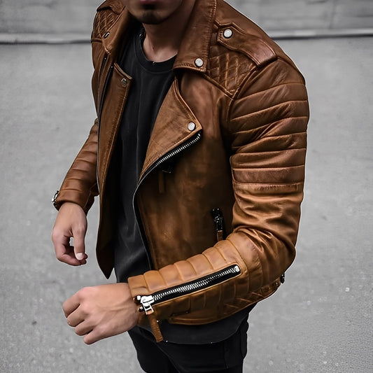Easton - Retro-Lederjacke für Herren im stilvollen Design