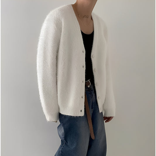 Merton - Lässiger, lässiger Strickcardigan aus Wolle für Herren