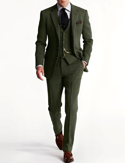 Desmond - Formeller dreiteiliger Tweed-Smoking für Herren