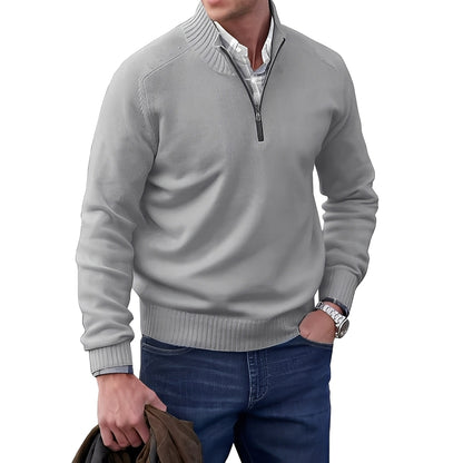 Merrill - Lässiger Wollpullover mit Reißverschluss für Herren