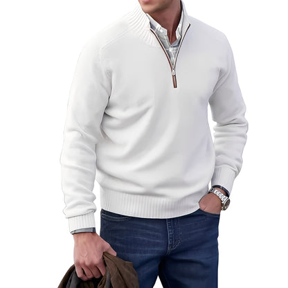 Merrill - Lässiger Wollpullover mit Reißverschluss für Herren
