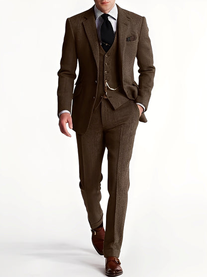 Desmond - Formeller dreiteiliger Tweed-Smoking für Herren