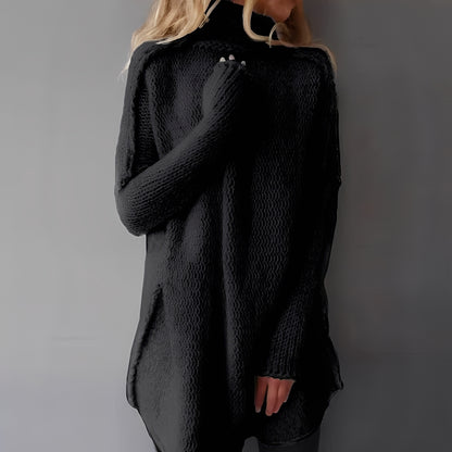 Coreen - Lässiger, locker geschnittener Rollkragenpullover für Damen