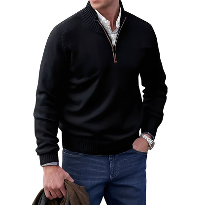 Merrill - Lässiger Wollpullover mit Reißverschluss für Herren