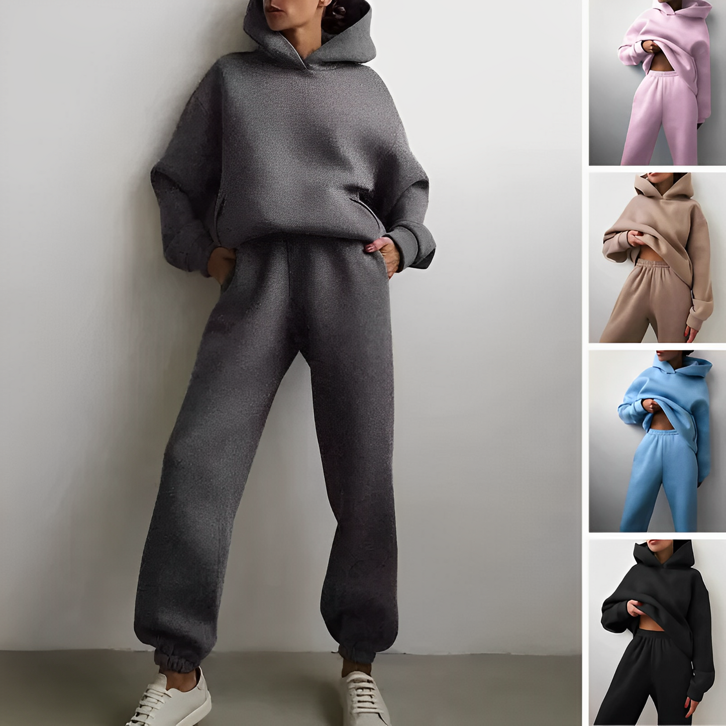 Nora – Frauen Kapuzenpulli und Jogginghosen Set