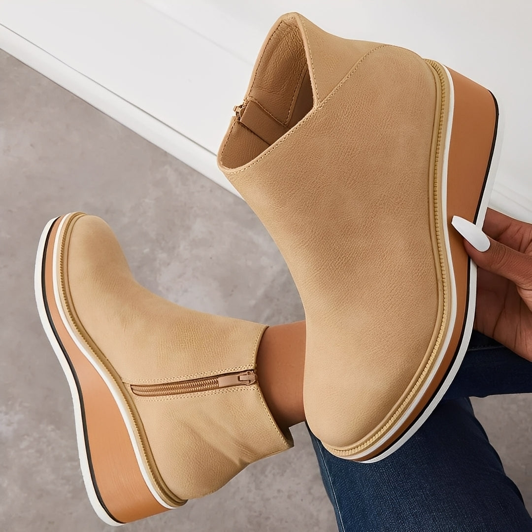 Sorrel - Lässige Lederstiefel mit Reißverschluss für Damen