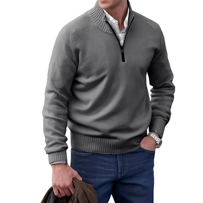 Merrill - Lässiger Wollpullover mit Reißverschluss für Herren
