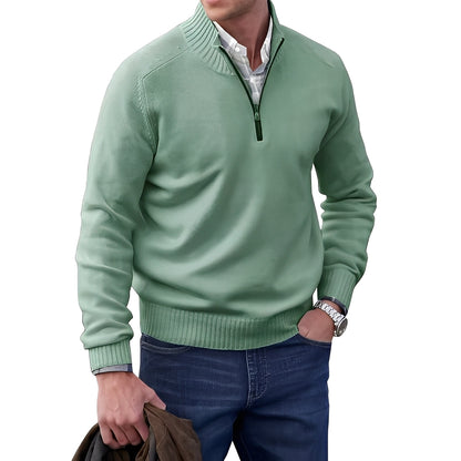 Jeremy - Lässiger Kaschmirpullover mit Reißverschluss für Herren