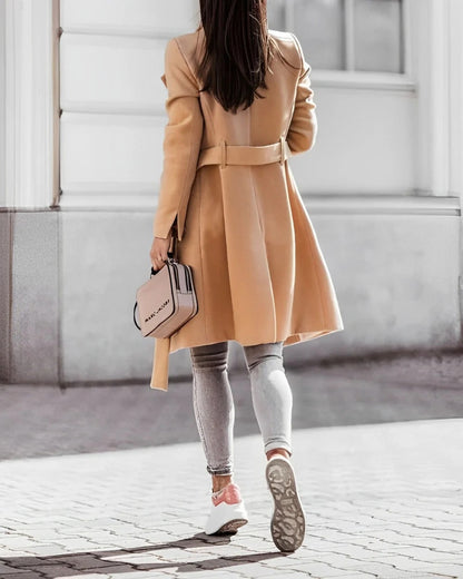 Deena - Eleganter, bequemer Wollmantel für Damen
