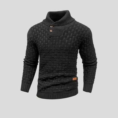 Eldon - Stilvoller Strickpullover mit Knöpfen für Herren