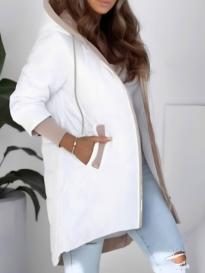 Sharla - Modischer warmer Mantel mit Kapuze für Damen