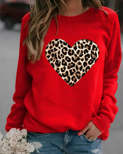 Daniella - Lässiger Pullover mit Herzmuster für Damen