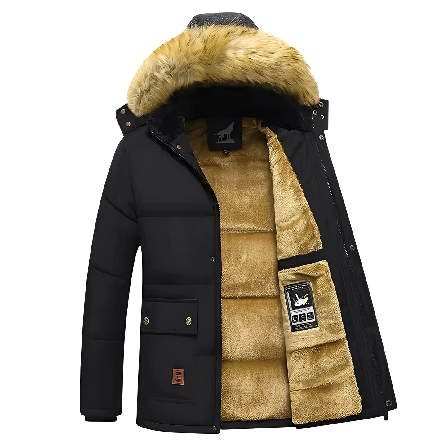 Crispian - Warme Parka-Jacke mit abnehmbarer Kapuze für Herren