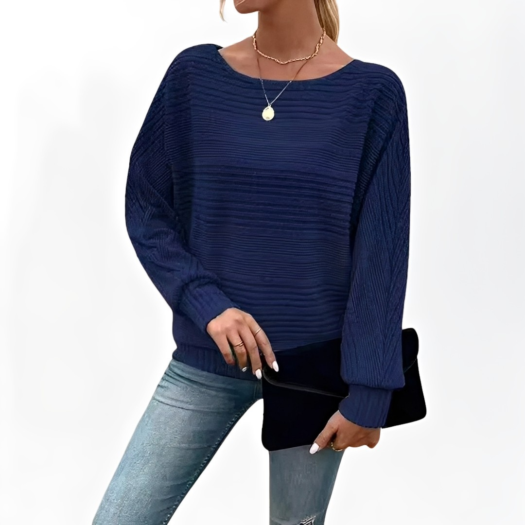 Eleanore - Lässiger, locker geschnittener Streifenpullover für Damen