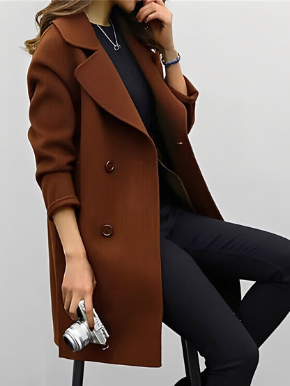 Nichole - Eleganter doppelreihiger Trenchcoat für Damen
